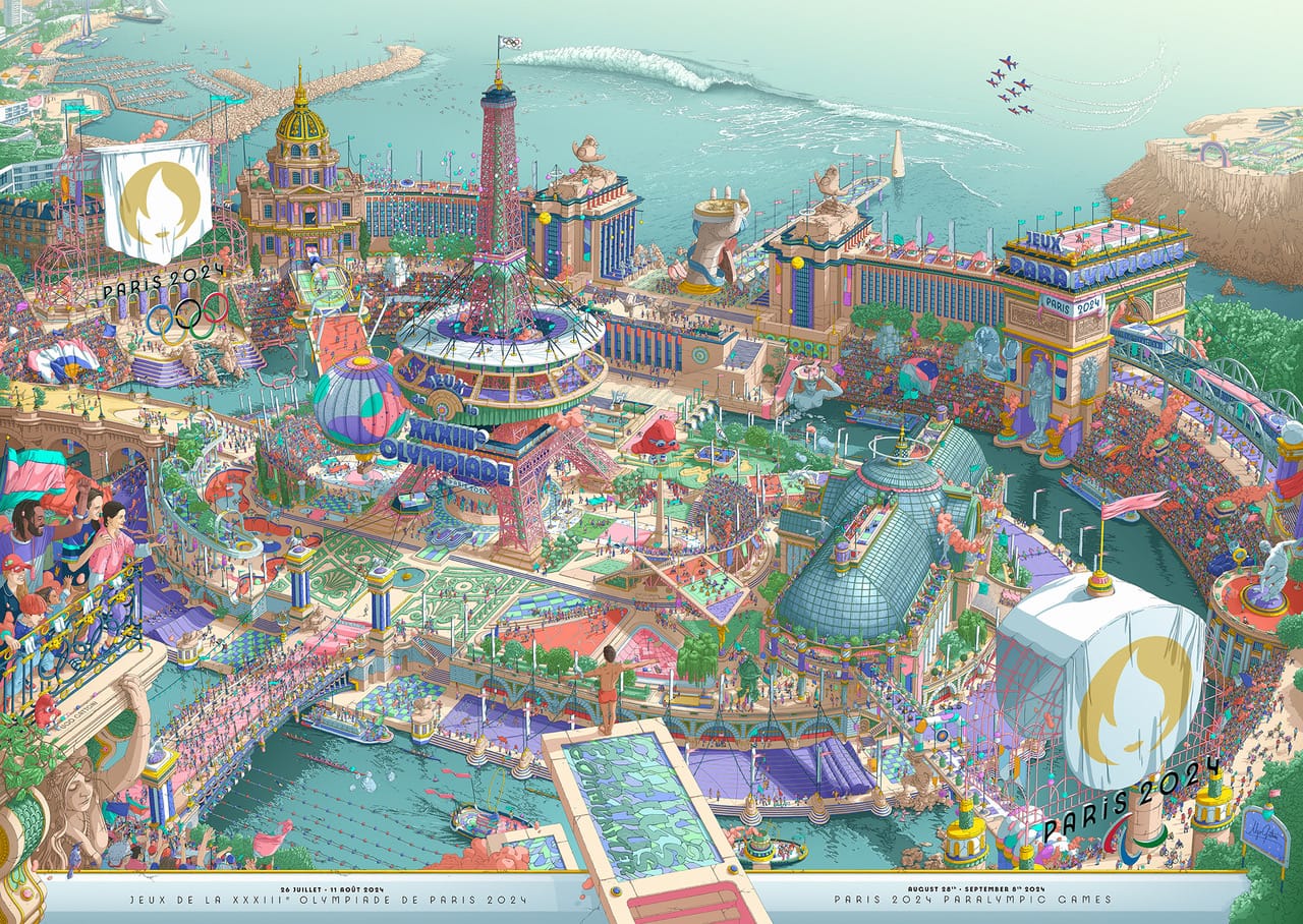 Official poster of the Paris 2024 Games
